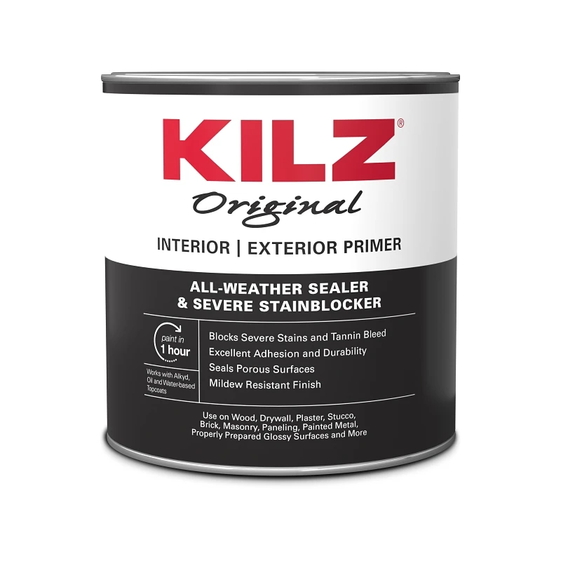 Interior and Exterior Oil-Based Primer Sealer and Stain Blocker, One Quart