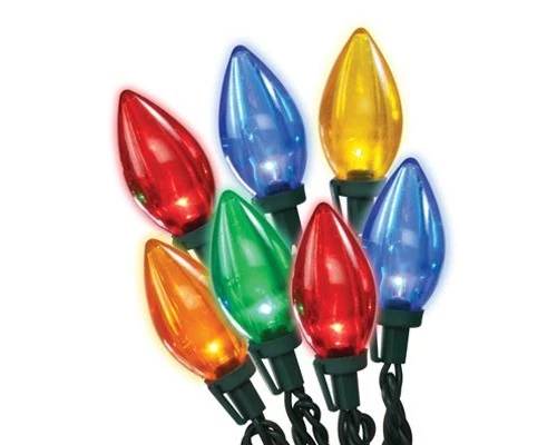 Christmas LED 25-Light Set, C9, Multi Transparent