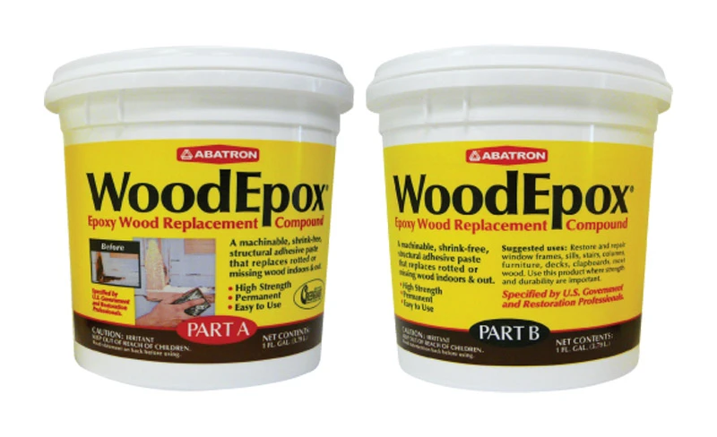 Woodepox Epoxy Wood Filler Kit - 2 Gallons (part A & Part B)