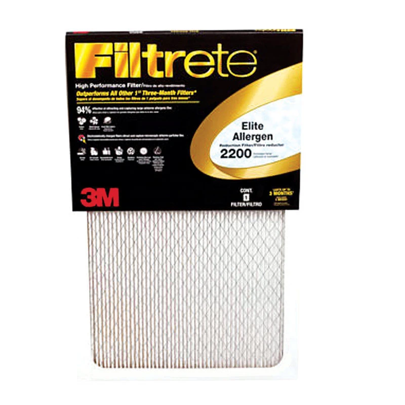 20x20 x 1 In. Elite Allergen Reduction Pleated Furnace Air Filter, MPR 2200, 3 Months