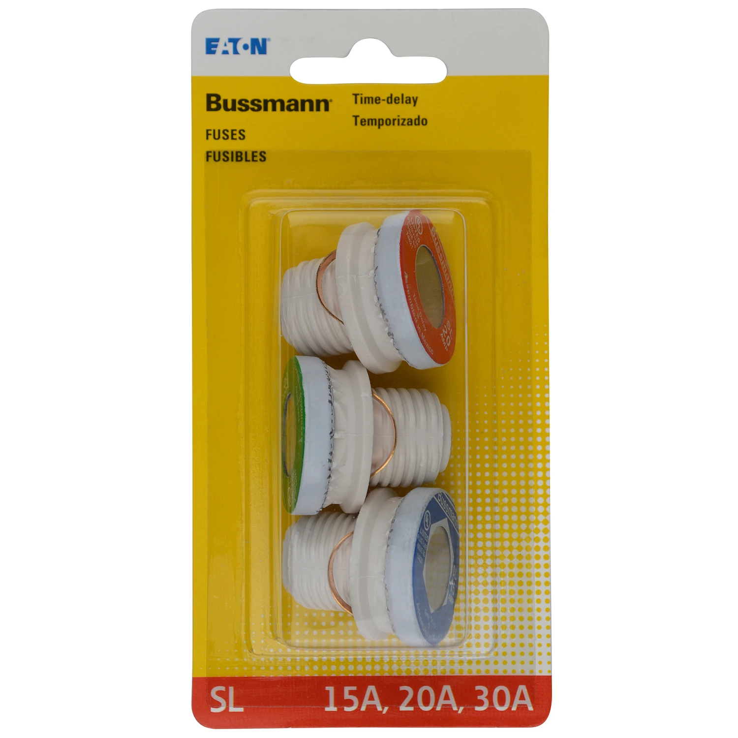 Time Delay Plug Fuse 3 Pk, 15a, 20a, 30a, 125v Ac, Tamper Proof