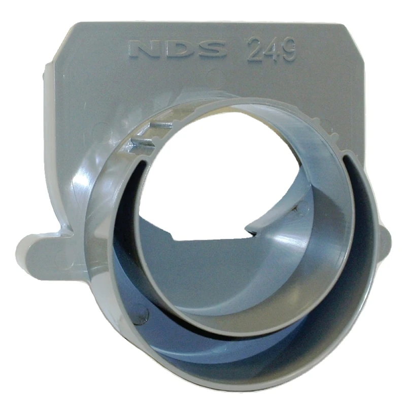 Gray Offset End Outlet for 3 Inch and 4 Inch Pipes