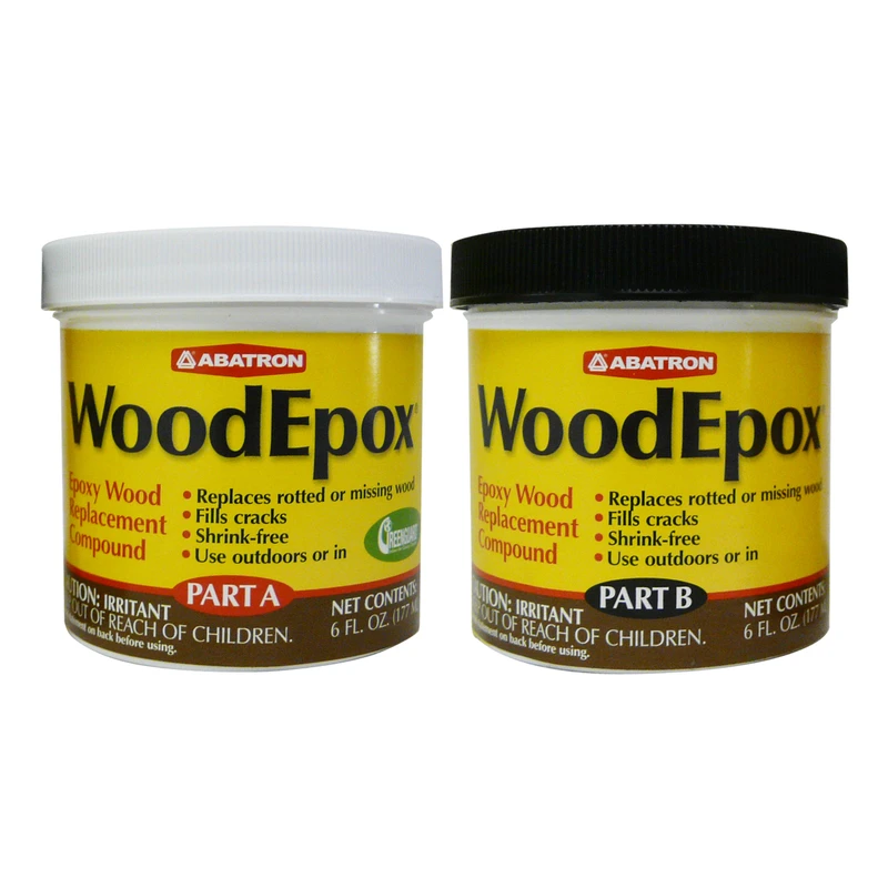 Woodepox Epoxy Wood Filler Kit - 12 Oz. Structural Repair Solution