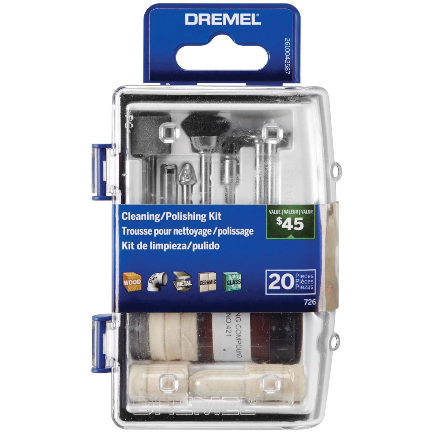 20-Pc. Rotary Tool Cleaning/Polishing Kit