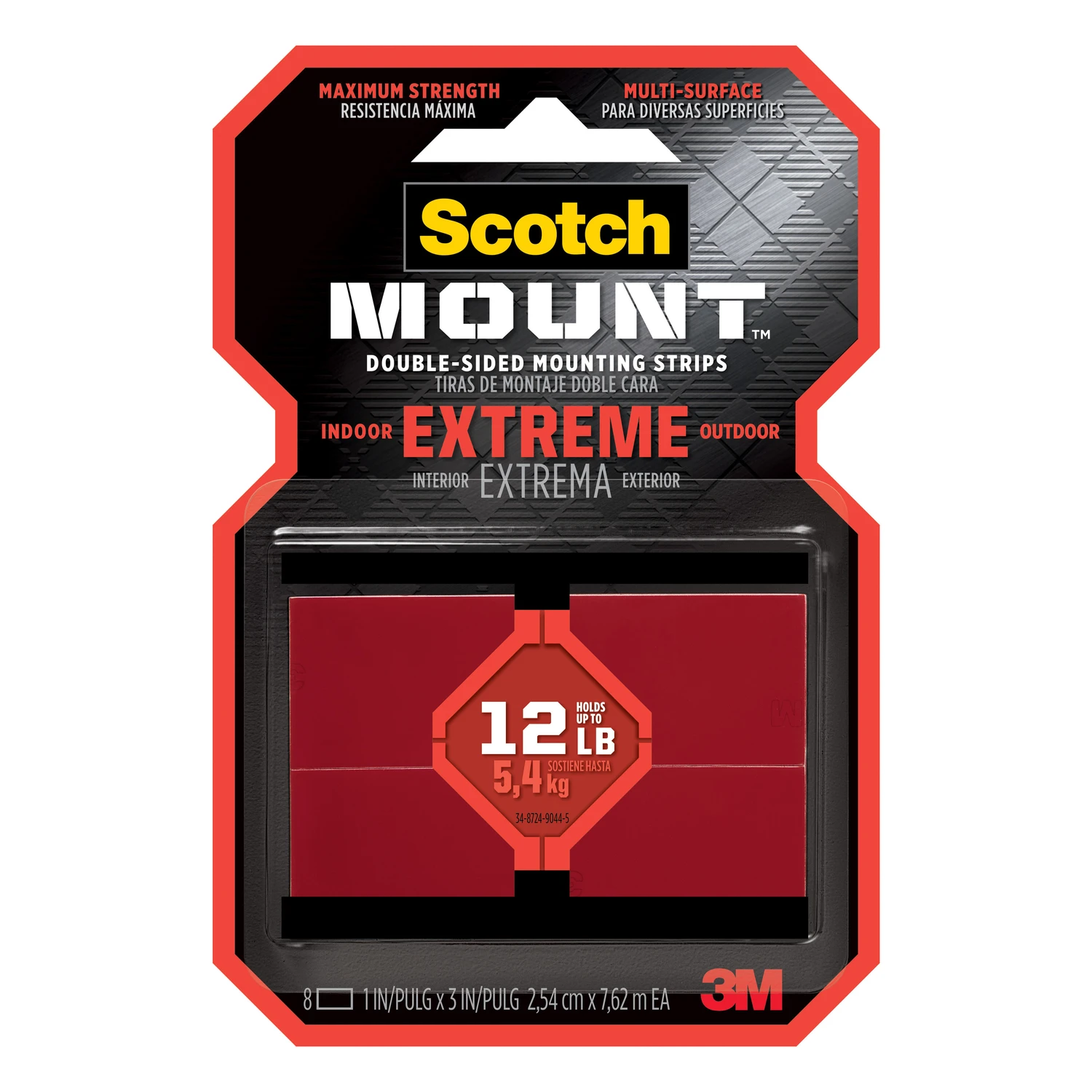Scotch Sign Mounting Strips, 1 x 3-In.