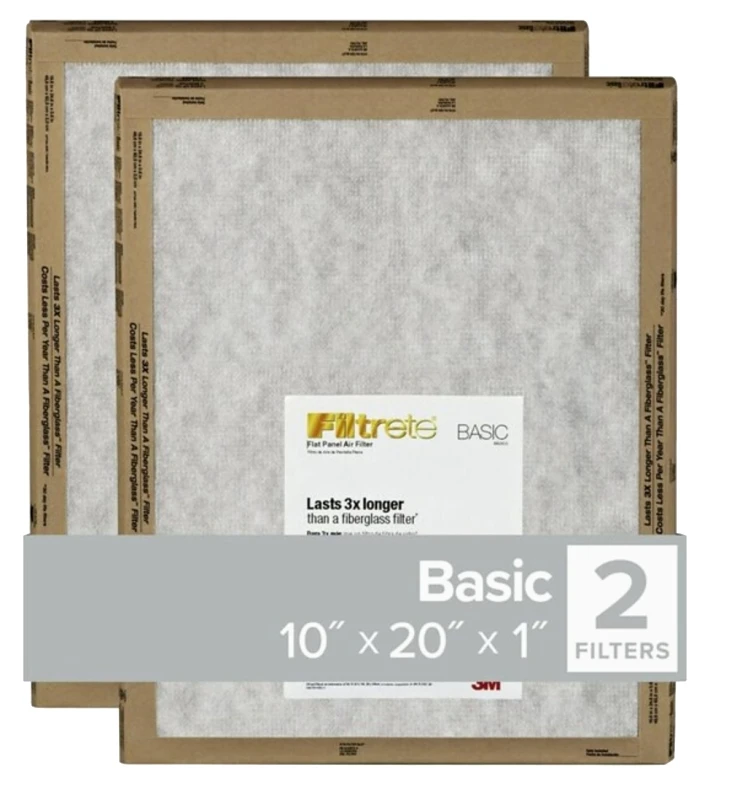 10x20 x 1 In. Flat Panel Air Filter, 2-Pk.