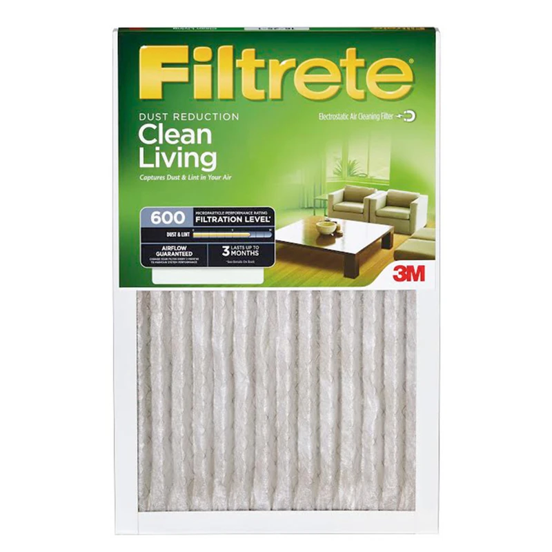 Filtrete 600 MPR Dust and Pollen (Common: 12-in x 12-in x 1-in; Actual: 11.7-in x 11.7-in x 0.8125-in) Electrostatic Pleated Air Filter