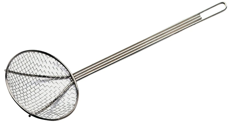 18 In. Nickel-plated Mesh Fryer Skimmer With 7 In. Bowl