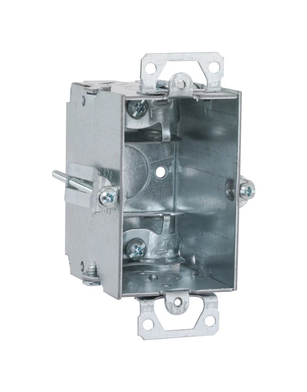 Old Work Gangable Steel Switch Box, 3 Inches by 2 and 1/2 Inches Deep