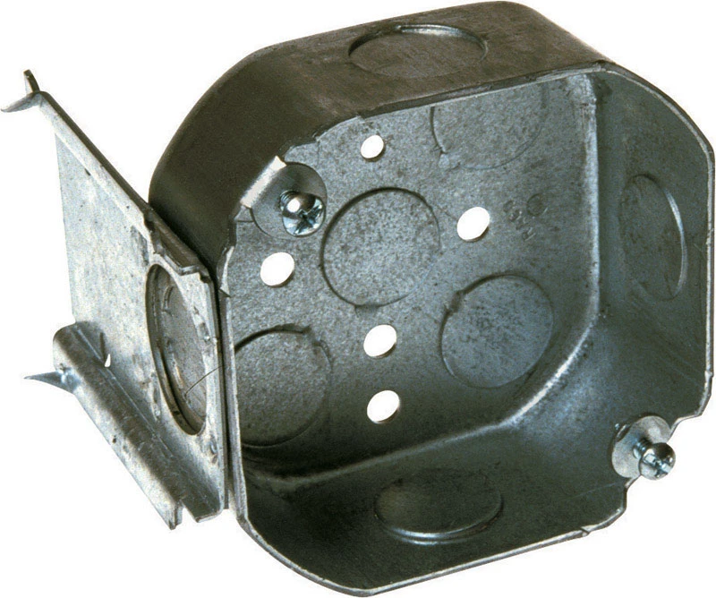 J Bracket Octagon Electrical Box, Four Inches by One and One Half Inches Deep