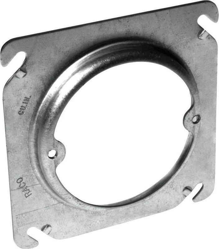 Raco 4-inch Square Steel Box Cover For Light Fixtures - Model 8756