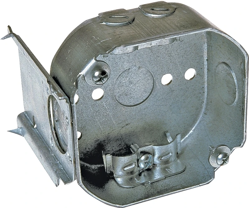 J Bracket Octagon Electrical Box 4 Inch by 1 and 1 Half Inch Deep