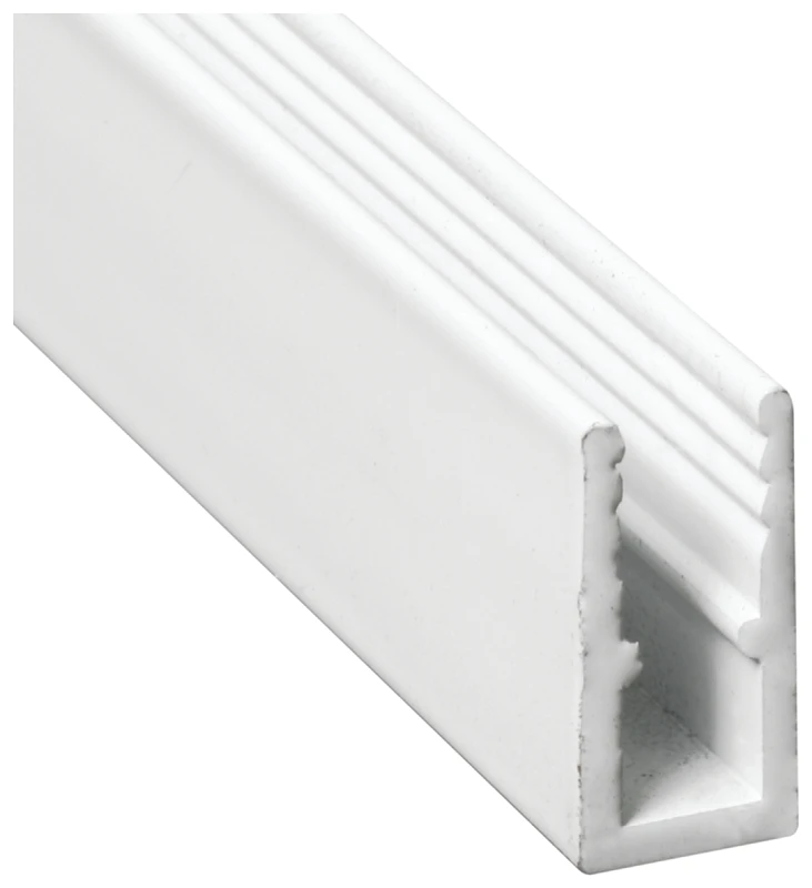 Extruded Aluminum Window Frame, White, 5/16 x 5/8 x 1/4 x 94 In.