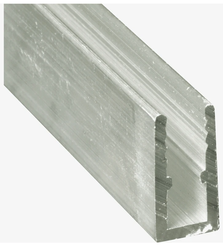 Extruded Aluminum Window Frame, Mill Finish, 5/16 x 5/8 x 1/4 x 94 In.