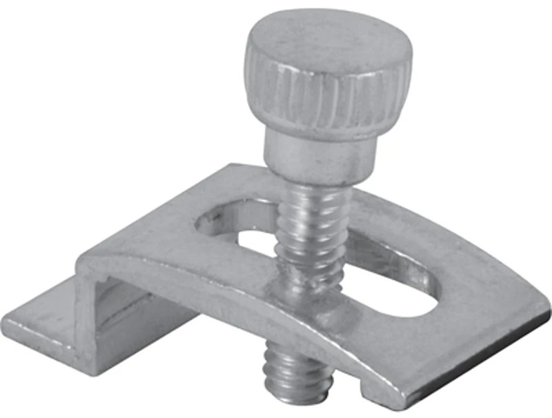 Storm Door Panel Clip with Screws, Aluminum, 1/4 In., 8-Pk.
