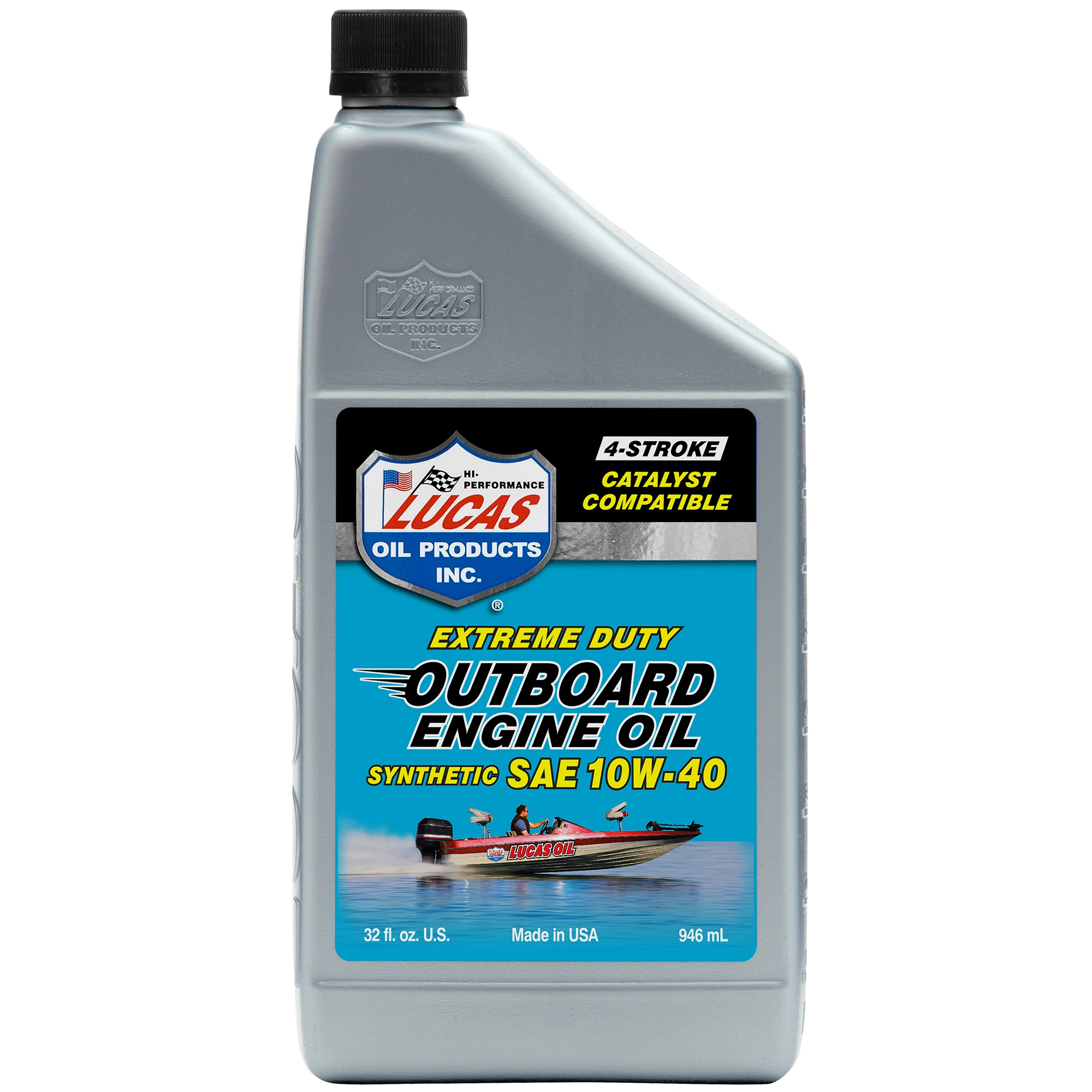 10W-40 Extreme Duty Synthetic 4-Stroke Outboard Engine Oil, Qt.