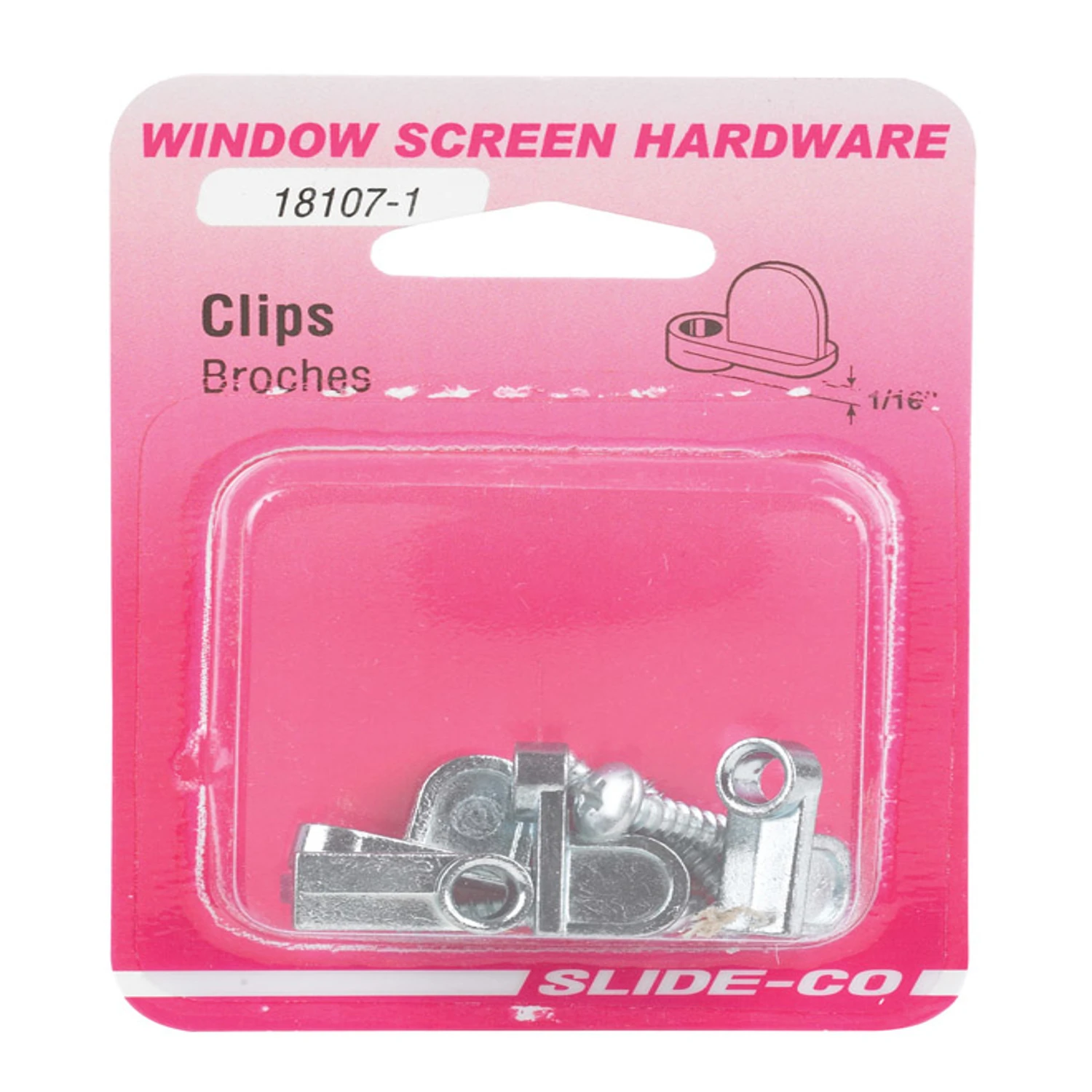 Prime-Line Mill Steel Screen Clip For 1/16 inch 4 pk Prime-Line Mill Steel Screen Clip For 1/16 inch 4 pk