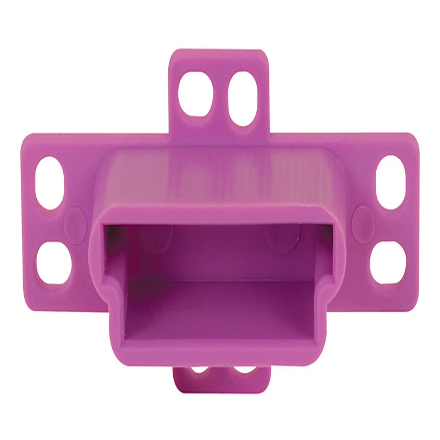 Drawer Track Backplate, Purple Plastic, 1-1/4 In. Opening, 2-Pk.