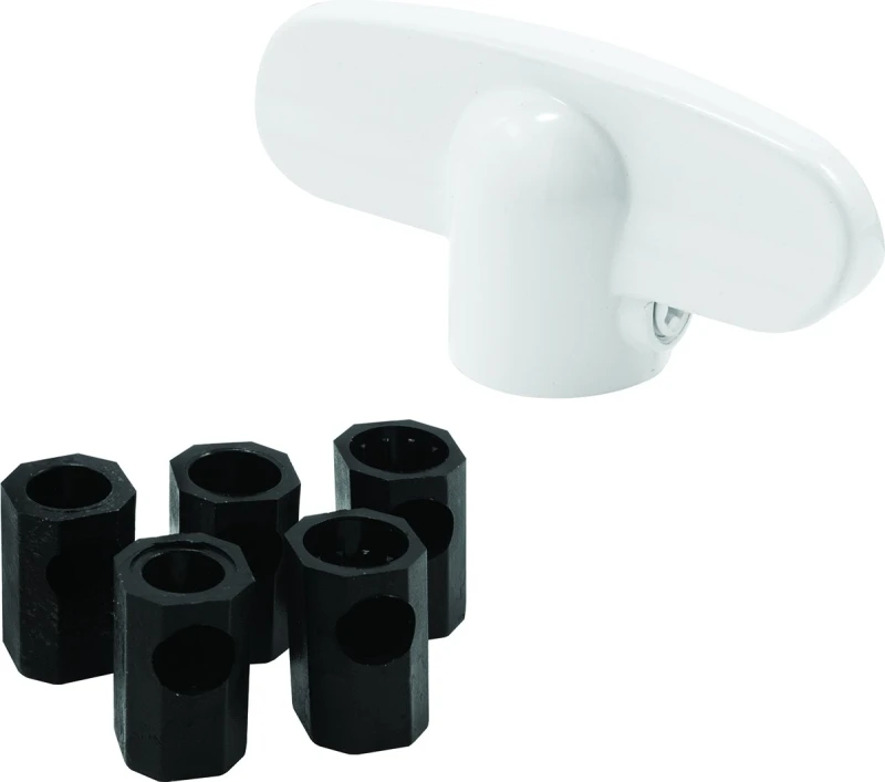 Casement Window  T  Crank, White, 2-Pk.