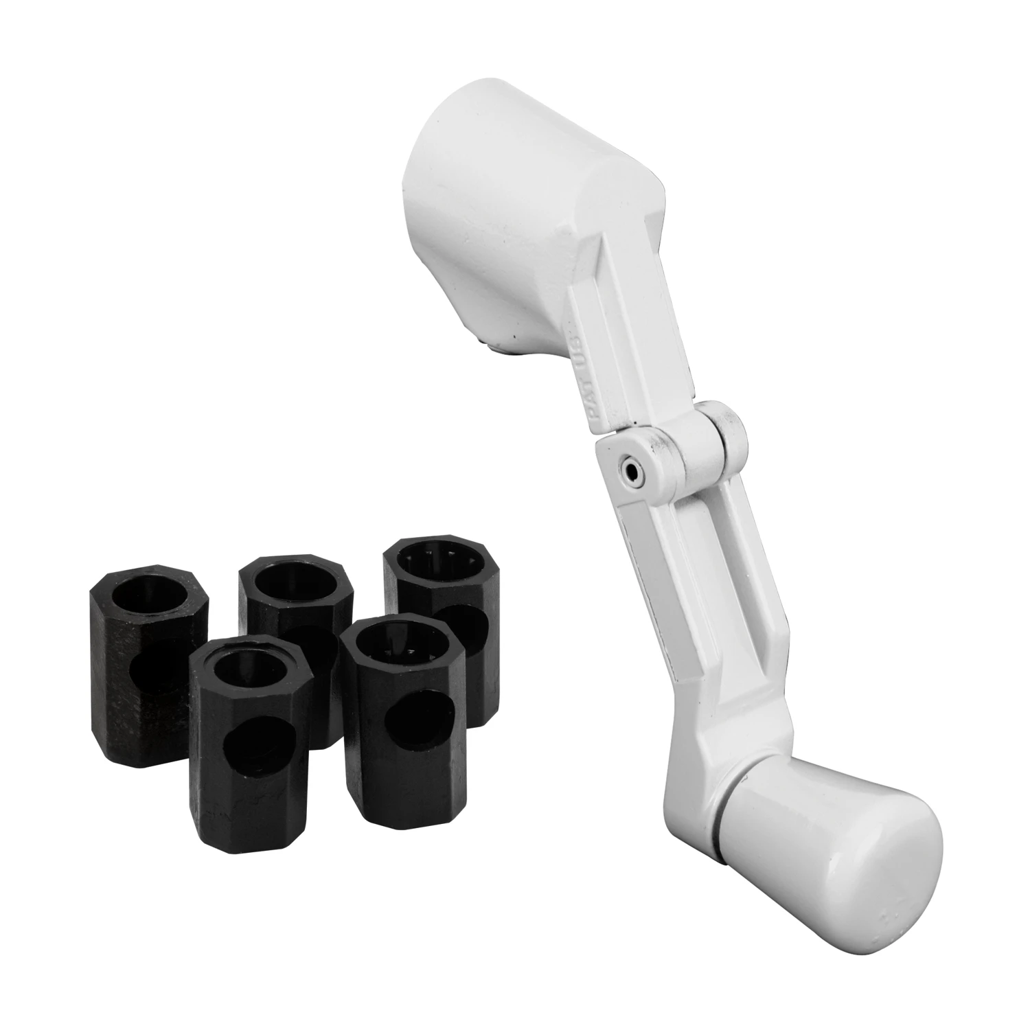 White Folding Crank Handle For Casement Windows, Model H 3962