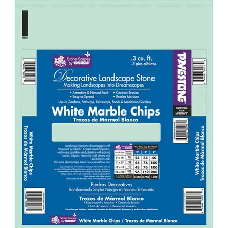 54141 0.5 Cuft White Marble Chips For Decorative Landscaping