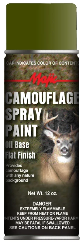 Camouflage Spray Paint, Flat Olive Drab, 12 Ounce Can, Model 8-20850-8