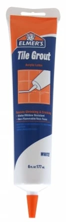 Elmer's E873 Tile Grout — 6 Oz Tube for Durable Ceramic & Porcelain Tile Installations