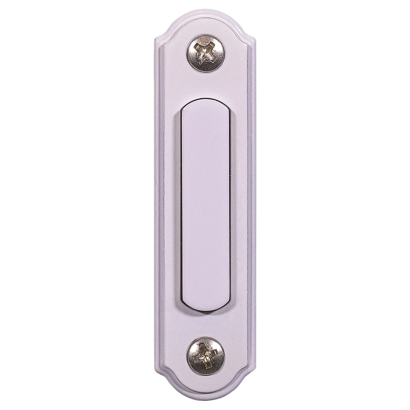 Sl-830-02 White Metal Wired Pushbutton Doorbell With Lighted Center