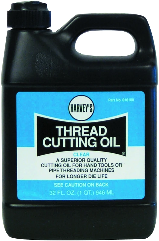 016100 Thread Cutting Oil, 1 Quart, Clear Liquid For Enhanced Tool Longevity