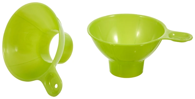 Canning Funnel, 7-1/2 In L, Light Blue With Vent Ribs