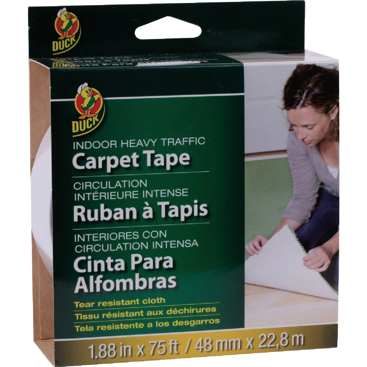 Duck Heavy Traffic 1.88 In. X 75 Ft. Indoor Double-sided Adhesive Carpet Tape