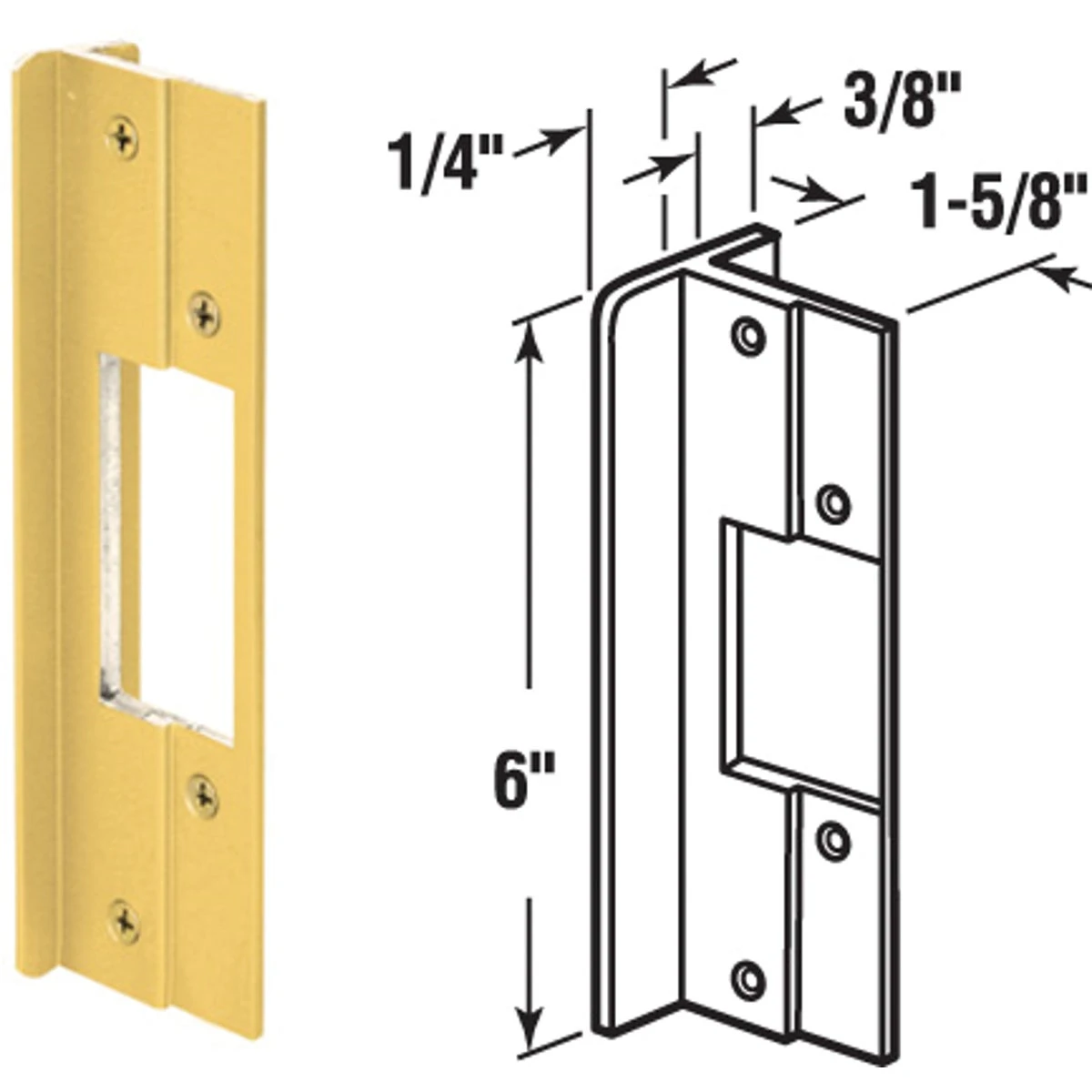 Brass Aluminum Latch Guard For Deadbolts And Knob Locks