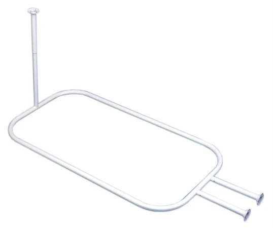 34941 White 44" X 24" Hoop Shower Rod For Claw Foot Tubs