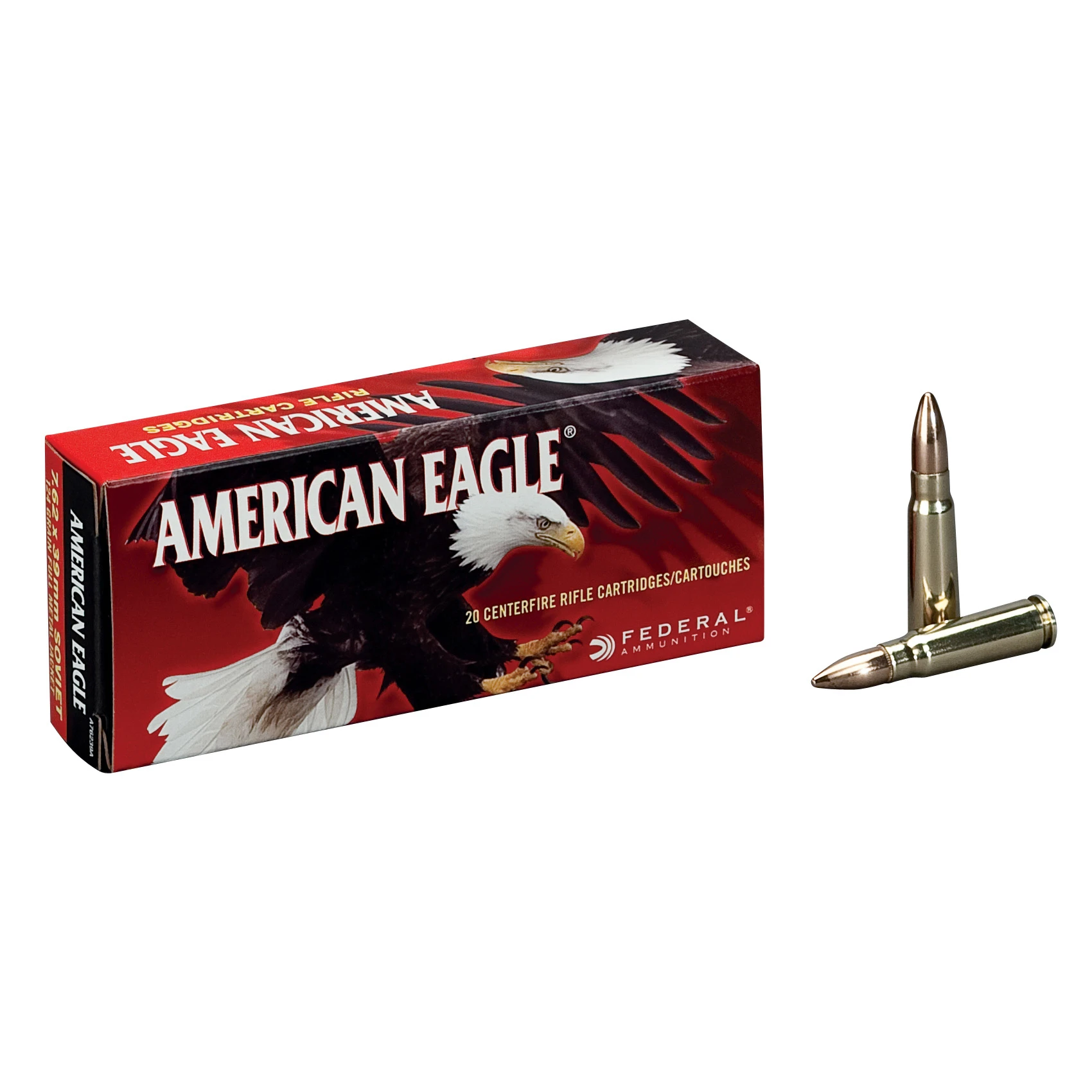 American Eagle 7.62x39mm Full Metal Jacket 124 Grain Ammunition - 20 Rounds