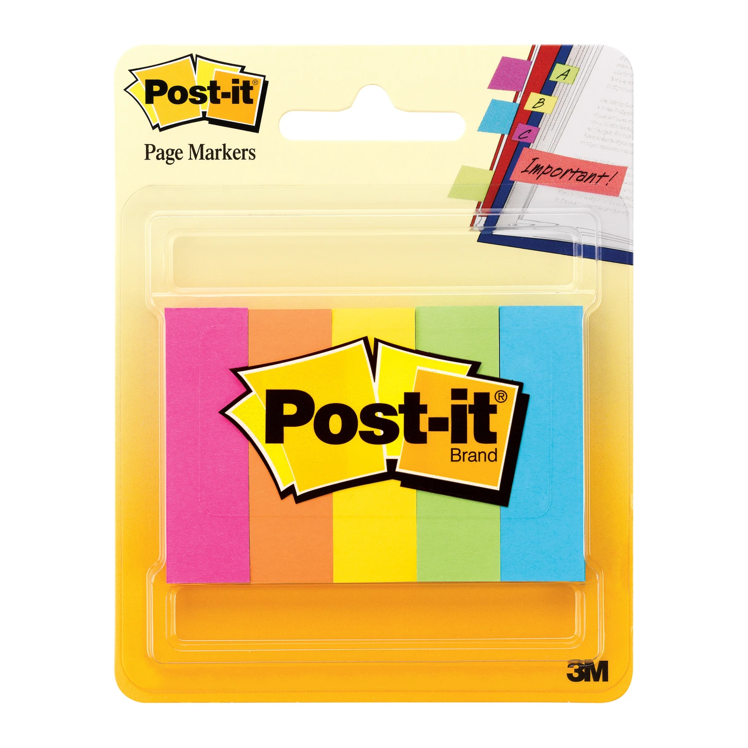 0.5 In. W X 2 In. L Assorted Page Markers 5 Pads