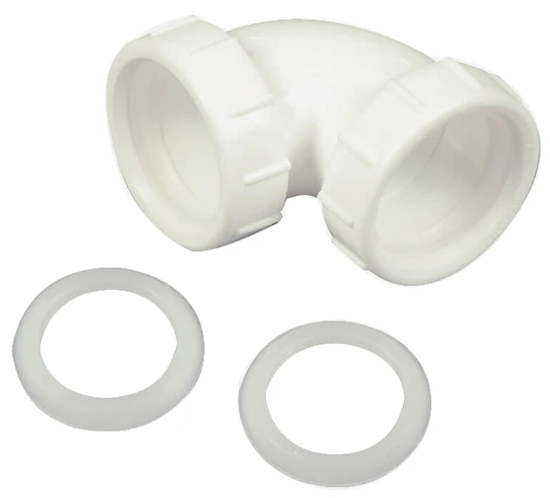 94034 1-1/2 Inch 90 Degree Slip Joint Elbow Tube - White