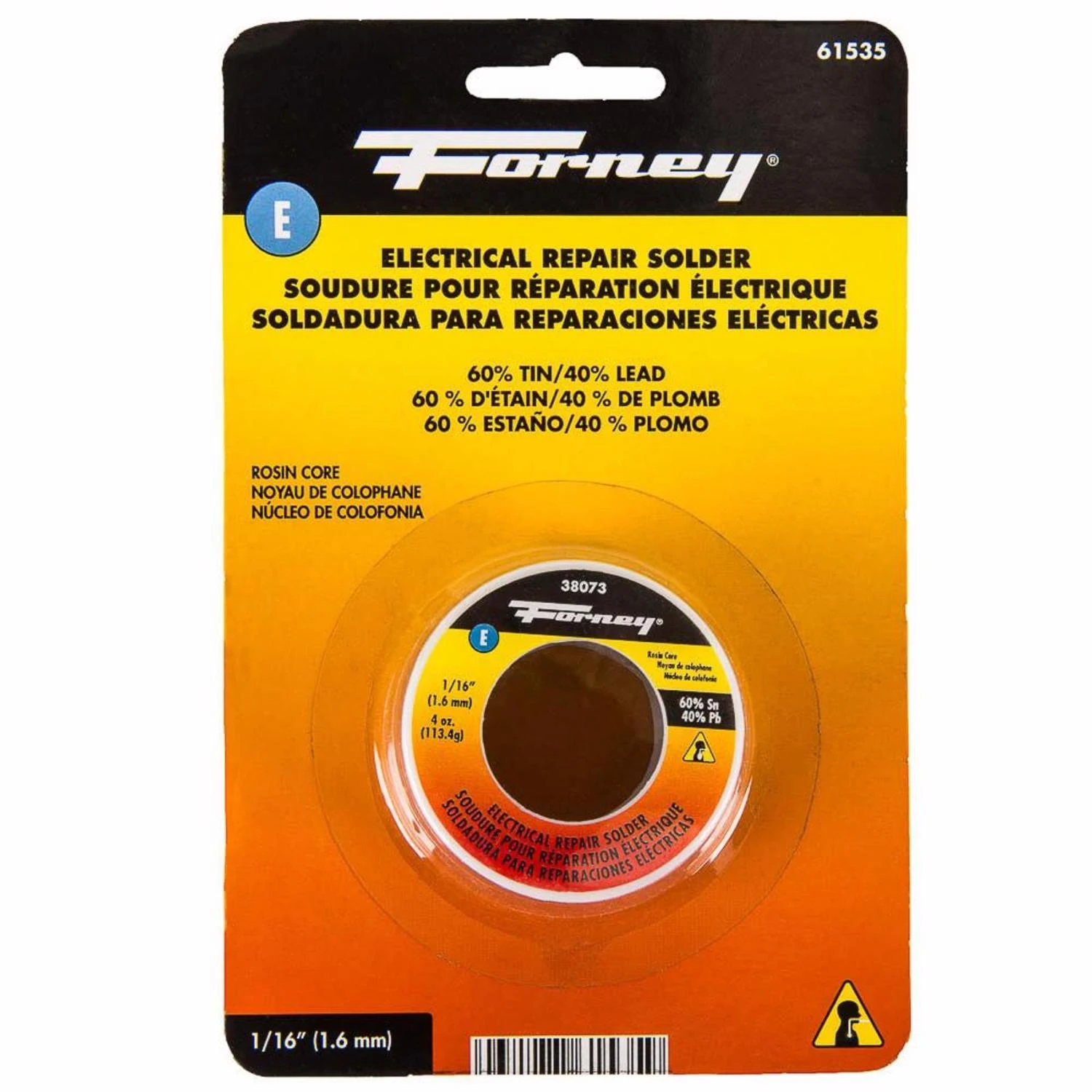 4 Oz Rosin Core Solder Wire 0.06 In. Diameter Tin/lead 60/40 Alloy