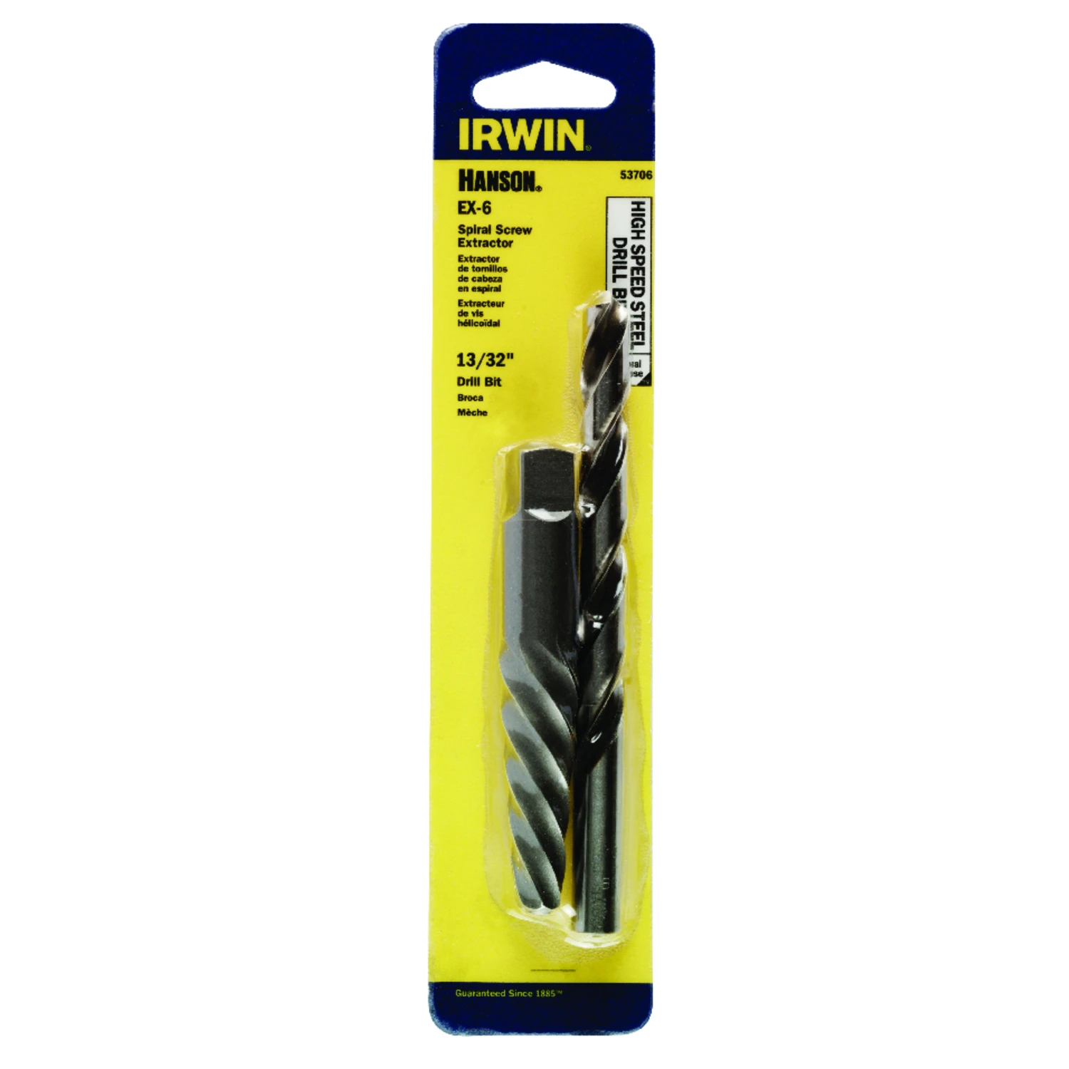 Hanson 19/64 In. X 13/32 In. High Speed Steel Drill Bit Extractor Set 7 In.