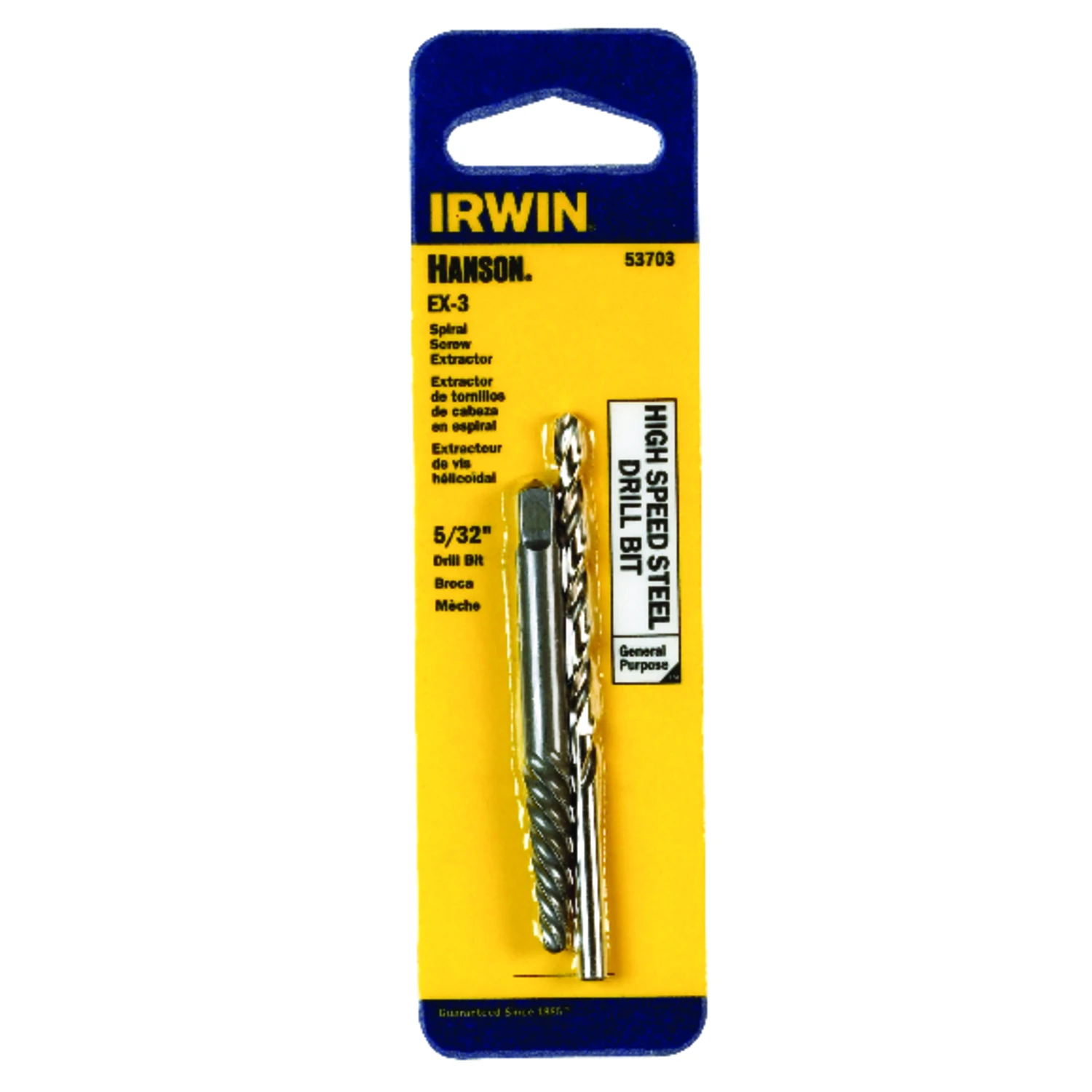 Hanson 5/32 In. High Speed Steel Drill Bit Extractor Set 6 In. 1 Pc