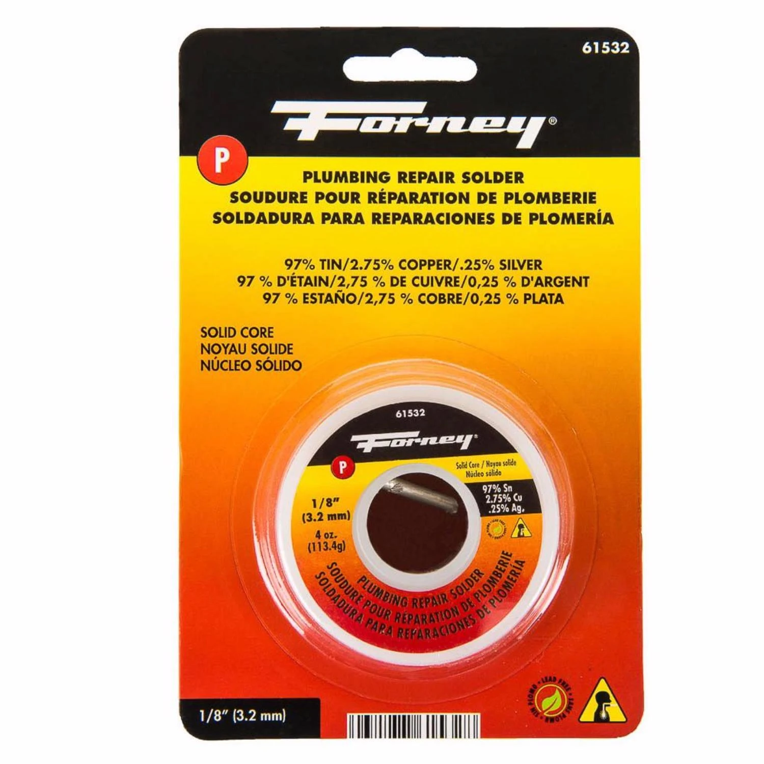 4 Oz Lead-free Plumbing Solder 0.13 In. Diameter Tin/copper/silver Alloy 97/2.75/0.25