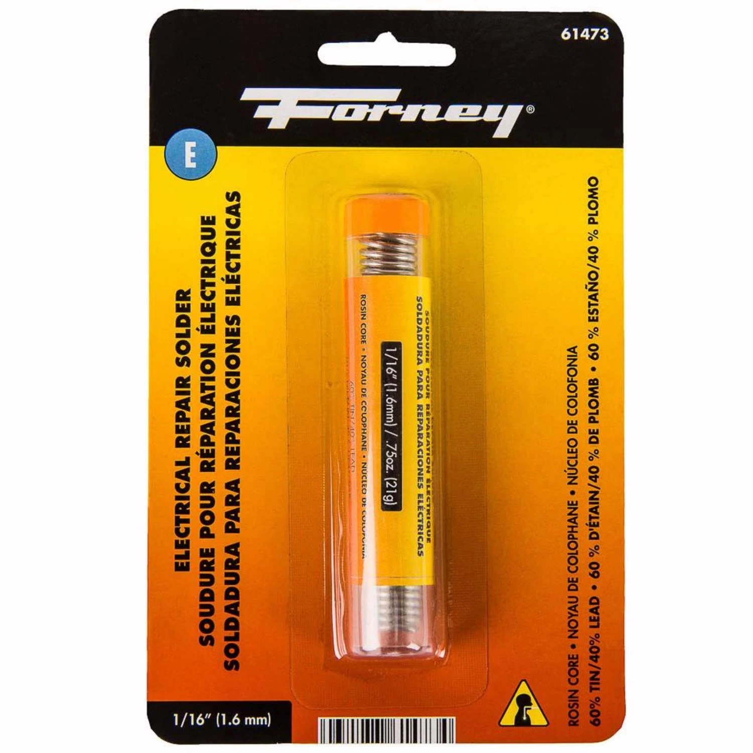0.75 Oz Rosin Core Solder Wire 0.06 In. Diameter Tin/lead 60/40