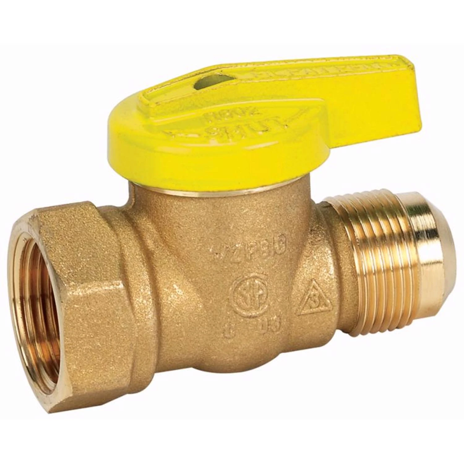 1/2 Inch Brass Flare X Fip Gas Ball Valve, Model Vgv1lhr2