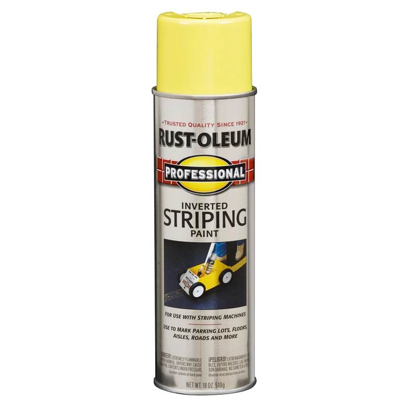 Professional Yellow Inverted Striping Paint 18 Oz - Durable, Uv Resistant