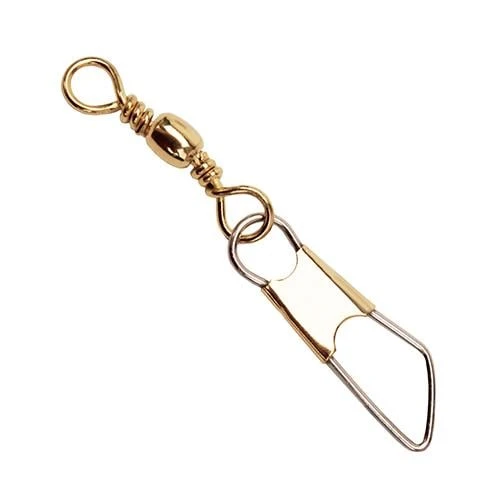 01141-001 Brass Barrel Swivel With Safety Snap - Size 1