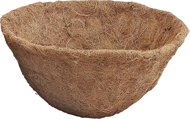 Landscapers Select T51451A-3L Planter Liner, 12 in Dia, 6.5 H, Round, Natural Coconut, Brown