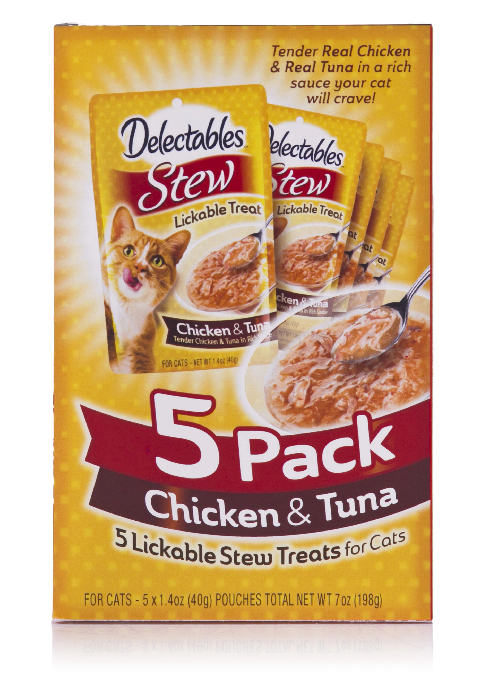 Lickable Stew Treats for Cats, Chicken & Tuna, 1.4 oz. Each, 5-Pk.