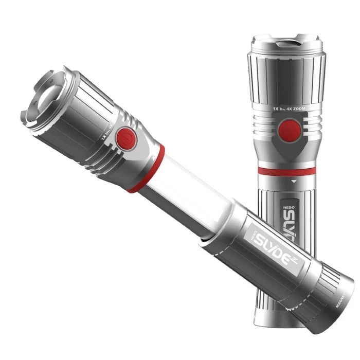 Slyde Z 6267 Adjustable Zoom Led Flashlight And 250 Lumen Worklight