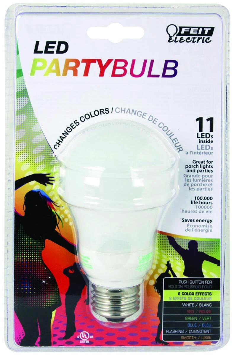 FEIT Electric 9/16 watts A19 LED Bulb 800 lumens Multi-Colored A-Line 40 Watt Equivalence