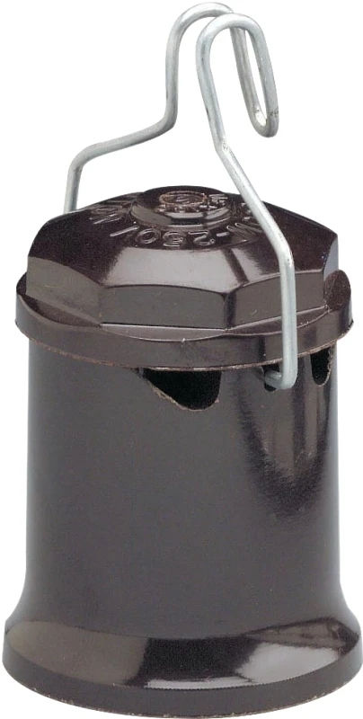 Leviton Plastic Medium Base Keyless Outdoor Socket 1 pk