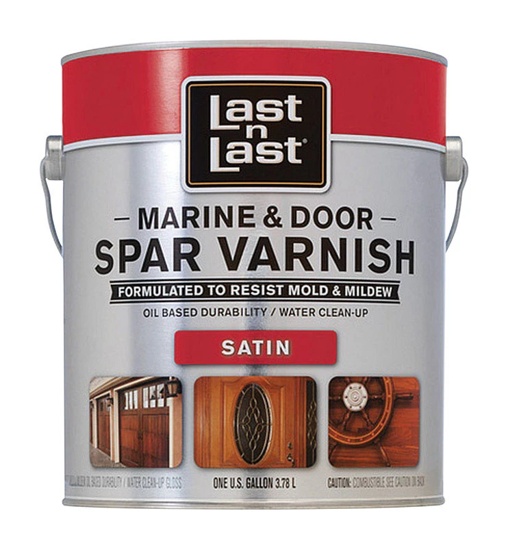 Satin Clear Oil-based Marine & Door Spar Varnish 1 Gallon